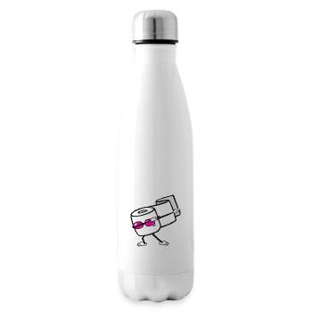 Papier toilette Cadeau Dabbing - Bouteille isotherme - blanc - Droite