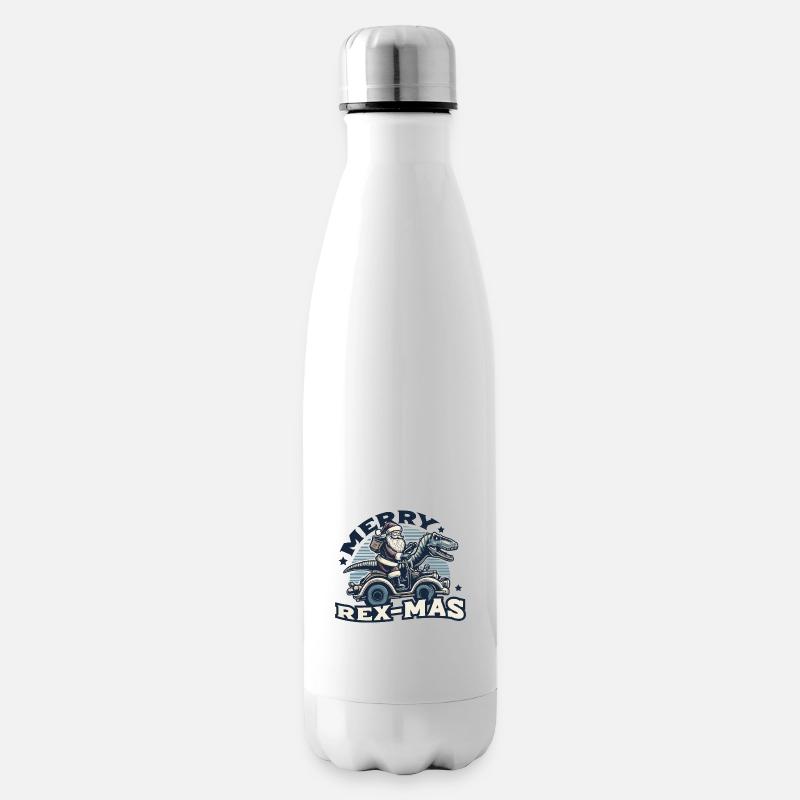 Merry Rexmas - Insulated Water Bottle - white