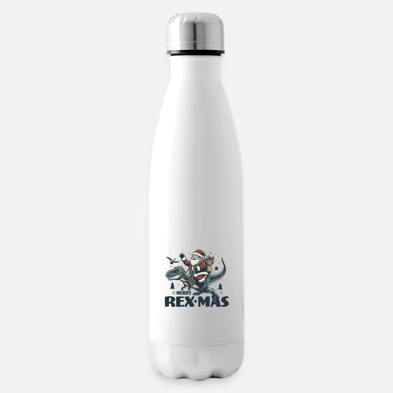 Merry Rexmas - Insulated Water Bottle - white