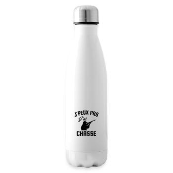 j'peux pas j'ai chasse - cadeau chasseur - Bouteille isotherme - blanc - Droite