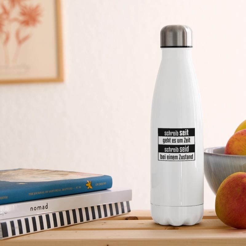 Schreibt man seit oder seid? Isolierflasche