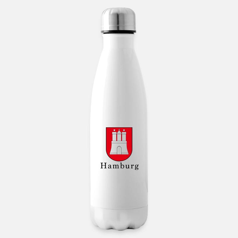 Hamburg Wappen - Isolierflasche - Weiß