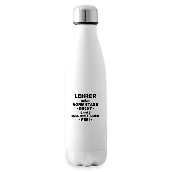 Lehrer - Isolierflasche - Weiß - Rechts