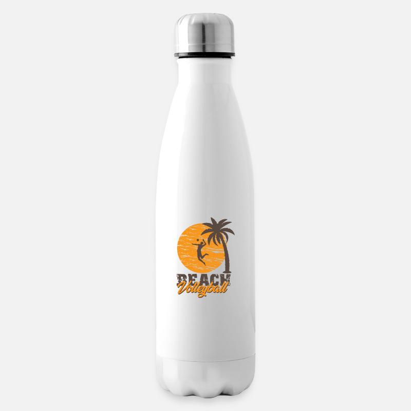 Beachvolleyball - Isolierflasche - Weiß