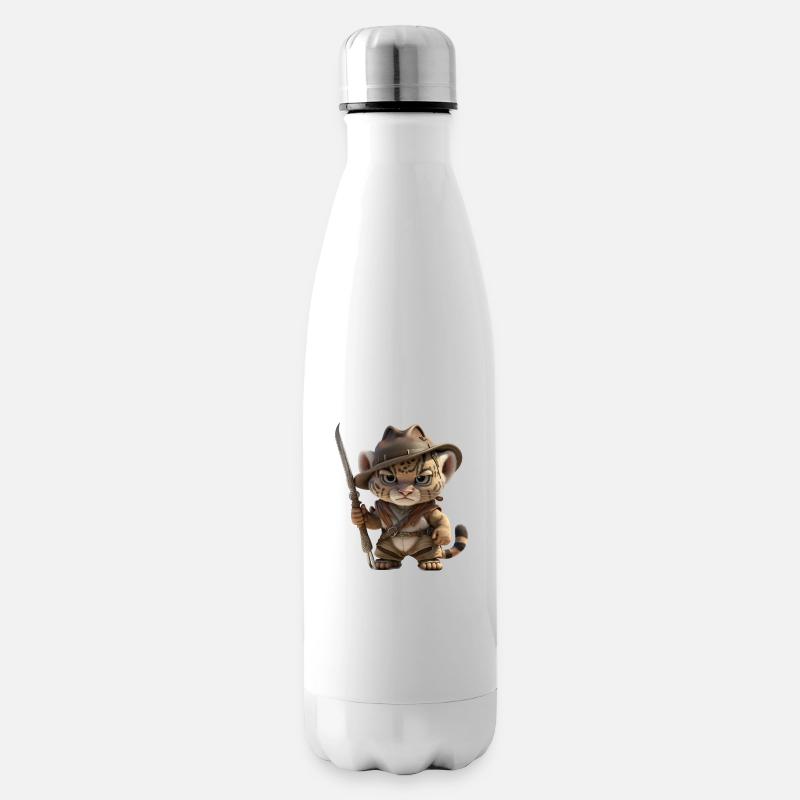 Safari Tiger - Isolierflasche - Weiß