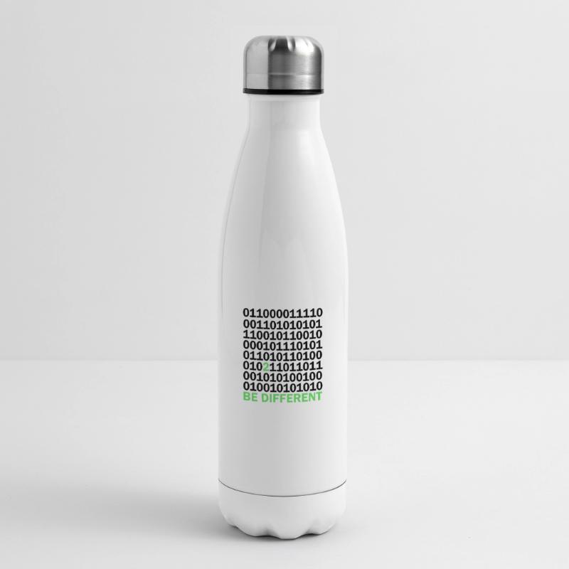 Be Different Binary Code Nerd Gift Insulated Water Bottle