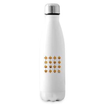 Happy Halloween Kürbis Kostüm Geschenk Emoji - Isolierflasche - Weiß - Rechts