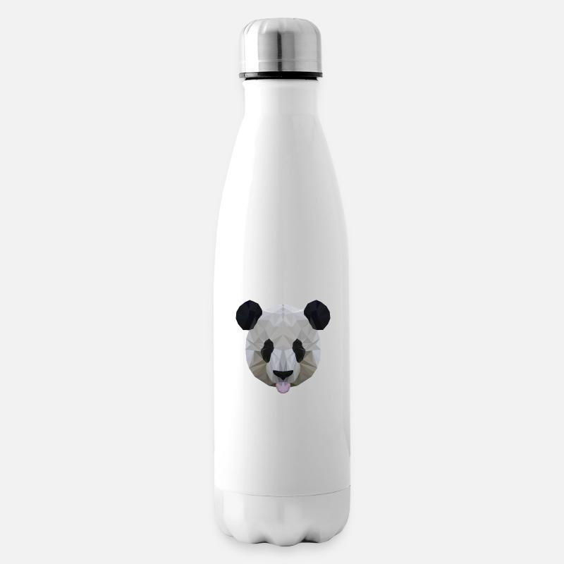 Polygon Panda - Insulated Water Bottle - white