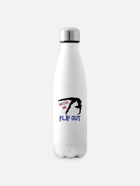 Gymnastique, gymnaste - flip out - Bouteille isotherme - blanc