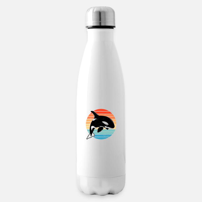 Orca Retro - Isolierflasche - Weiß