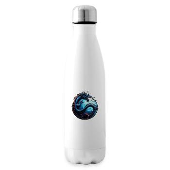 Art mystique du cercle du dragon bleu - Bouteille isotherme - blanc - Droite