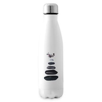 Pebbles and orchid zen - Insulated Water Bottle - white - Right