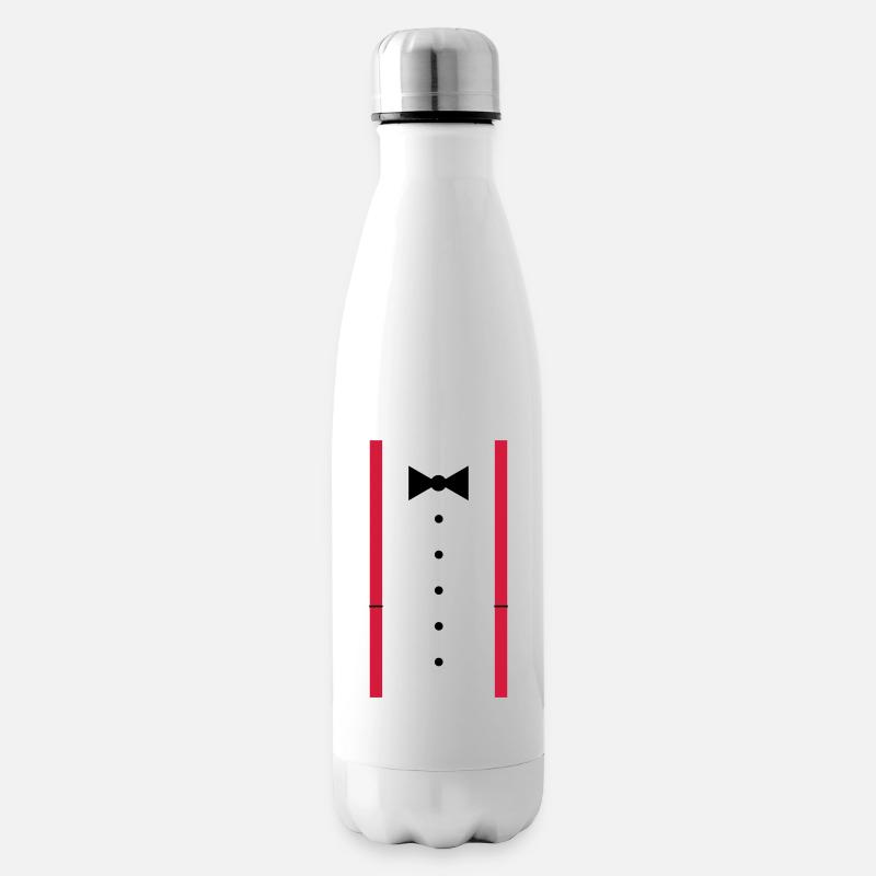Hosenträger - Isolierflasche - Weiß