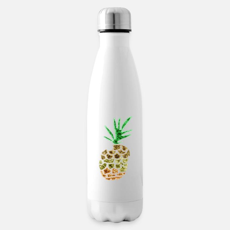 Verrückte Ananas - Isolierflasche - Weiß