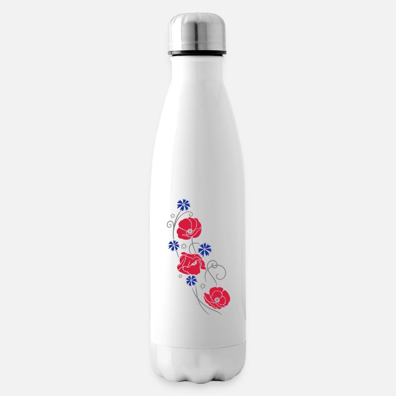 Coquelicots. Design d'été. - Bouteille isotherme - blanc