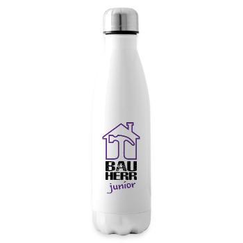 Bauherr junior Richtfest Geschenk - Isolierflasche - Weiß - Rechts