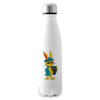 Drôles de motifs de Pâques Lapin de Pâques Oeufs de Pâques - Bouteille isotherme - blanc - Droite
