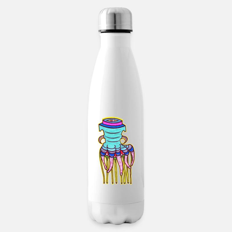 Qualle - Isolierflasche - Weiß