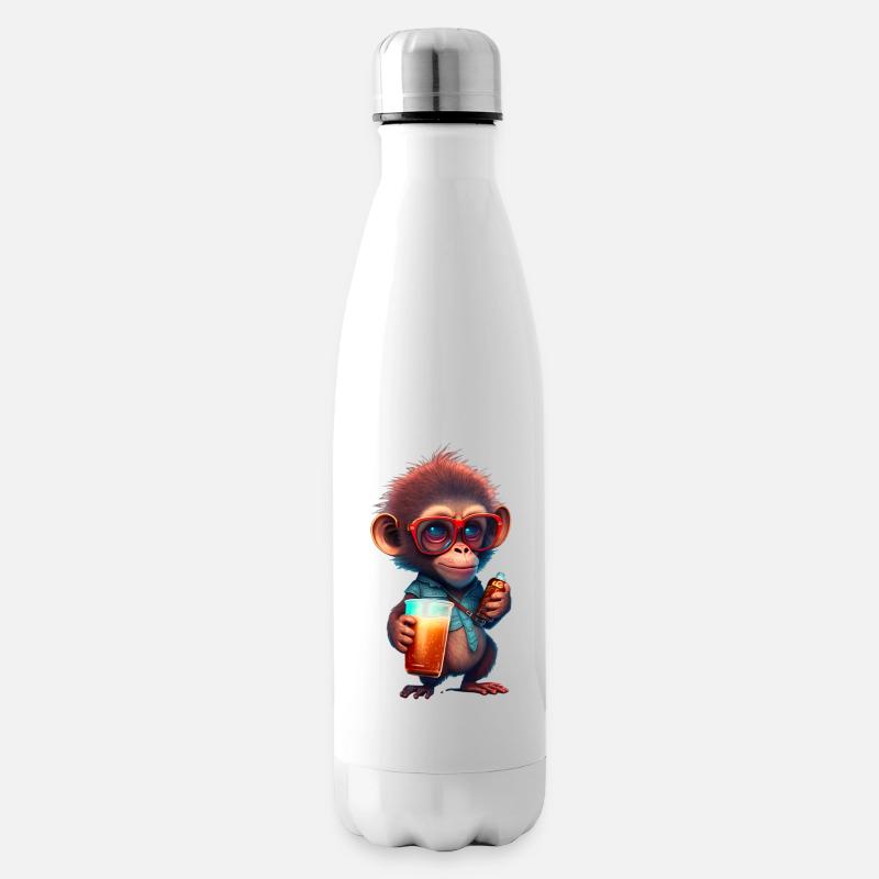 Monkeywithune boisson - Bouteille isotherme - blanc