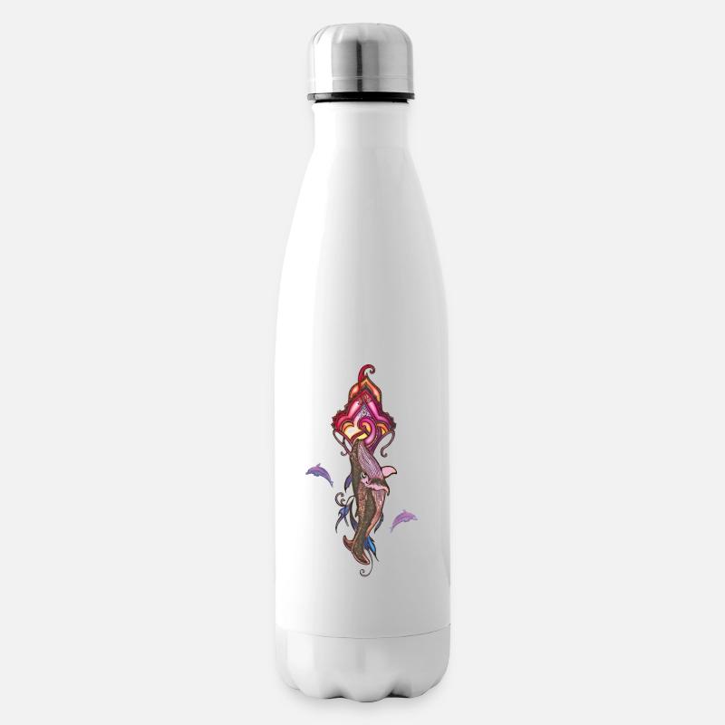 Wunderbarer bunter Wal - Isolierflasche - Weiß