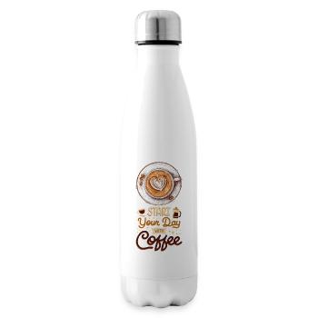 Kaffee Kaffeeliebhaber Kaffeetasse Barista Vintage - Isolierflasche - Weiß - Rechts