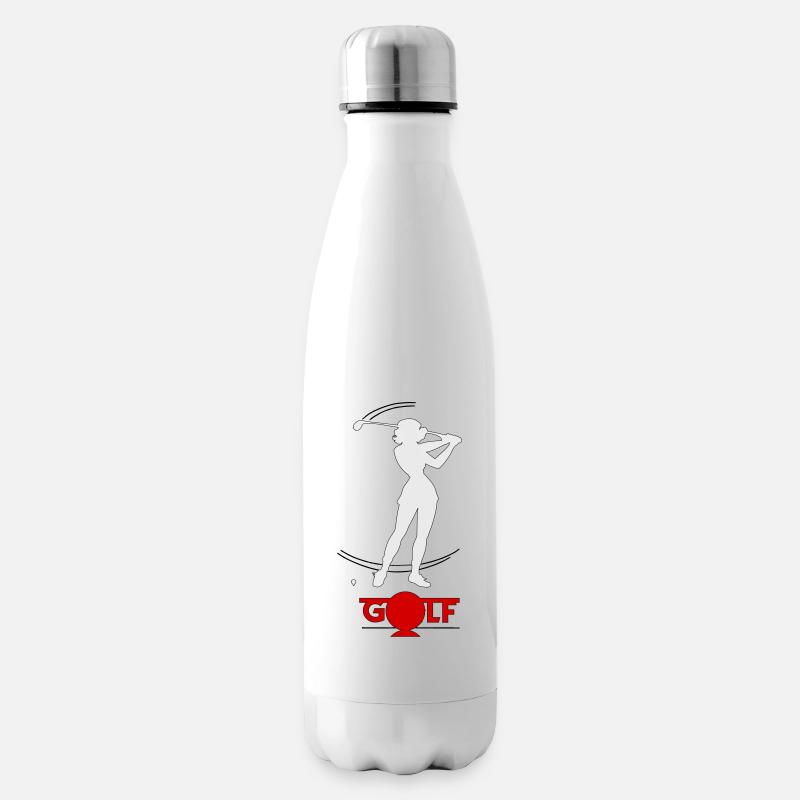 Retro-Golfer - Isolierflasche - Weiß