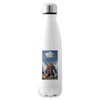 Une bête monstrueuse et monstrueuse, un renard roux comme fantasme - Bouteille isotherme - blanc - Droite