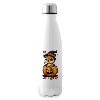 niedliches Halloween-Eichhörnchen:Süßer Gruselspaß - Isolierflasche - Weiß - Rechts