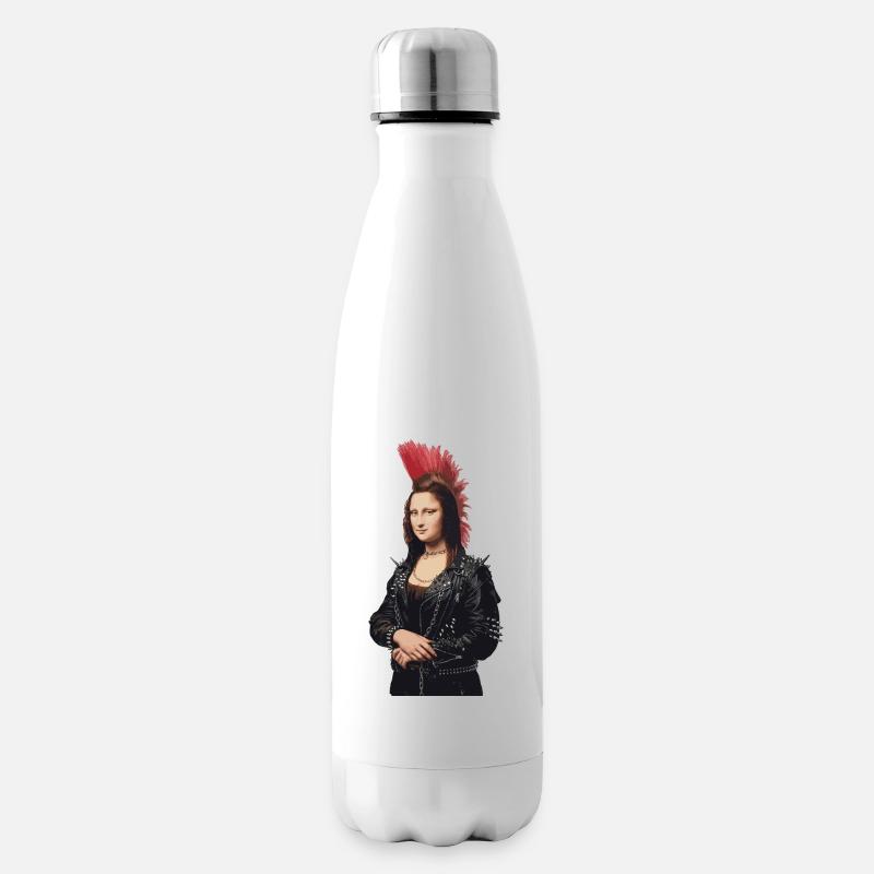 Mona Lisa (La Joconde) Punk - Isolierflasche - Weiß