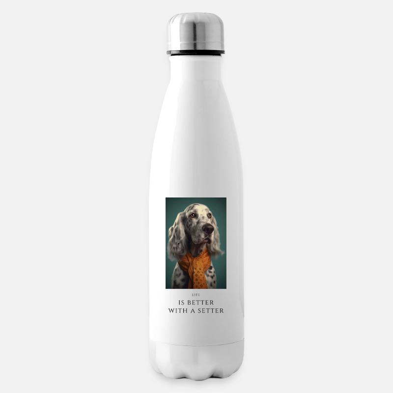 Life is better with a setter - Isolierflasche - Weiß