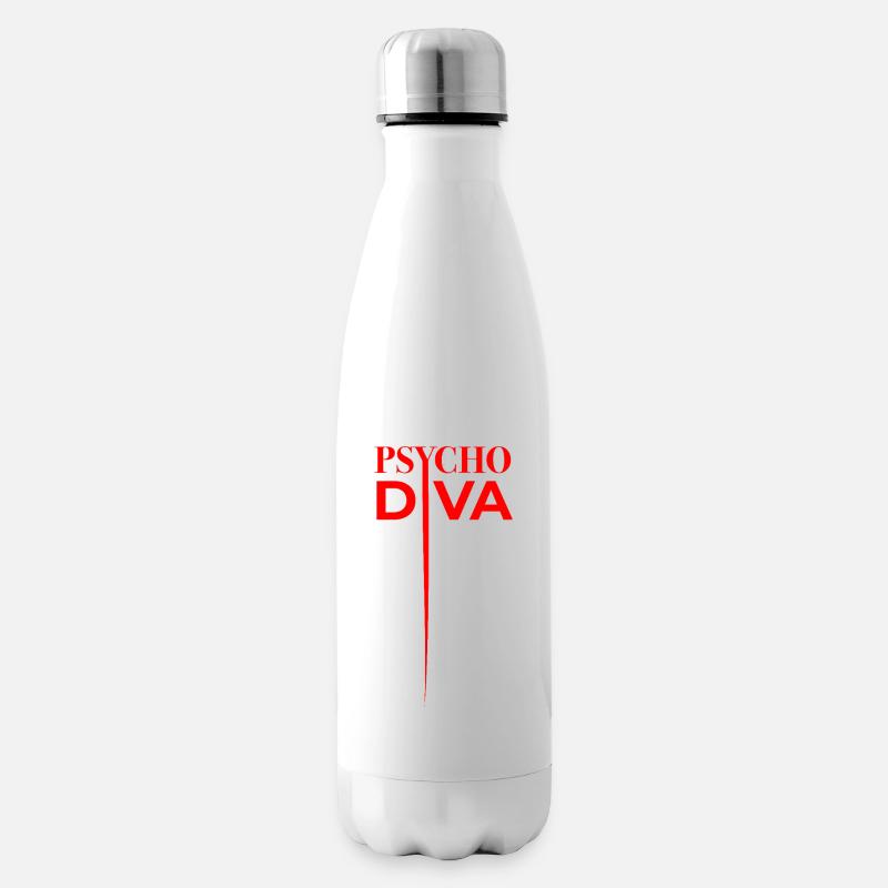 Psycho Diva – Sarcasm Spell Red - Insulated Water Bottle - white