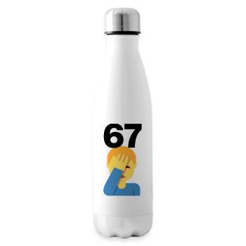 67? FACEPALM, SIX SEVEN TREND. À QUOI BON ? 🤔 - Bouteille isotherme - blanc - Droite