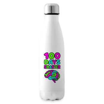 100 jours plus intelligents - Bouteille isotherme - blanc - Droite