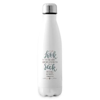 Cherche sa force - Bouteille isotherme - blanc - Droite