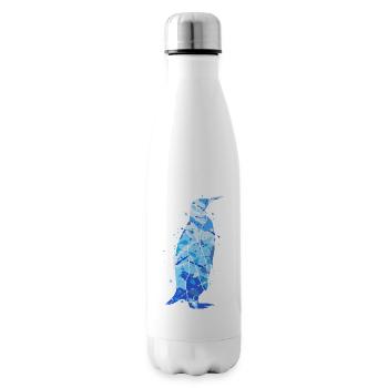 Penguins Colorful Kids Men's Boys Penguin - Insulated Water Bottle - white - Right