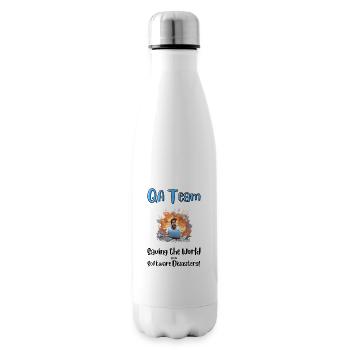 QA Team - Saving the World from Software Disasters - Insulated Water Bottle - white - Right