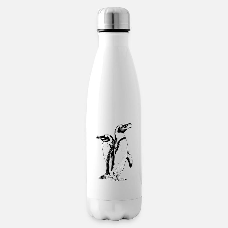 Pinguin - Isolierflasche - Weiß