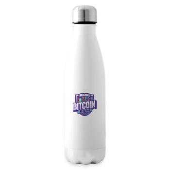 Logo de Realbitcoinfam - Bouteille isotherme - blanc - Droite