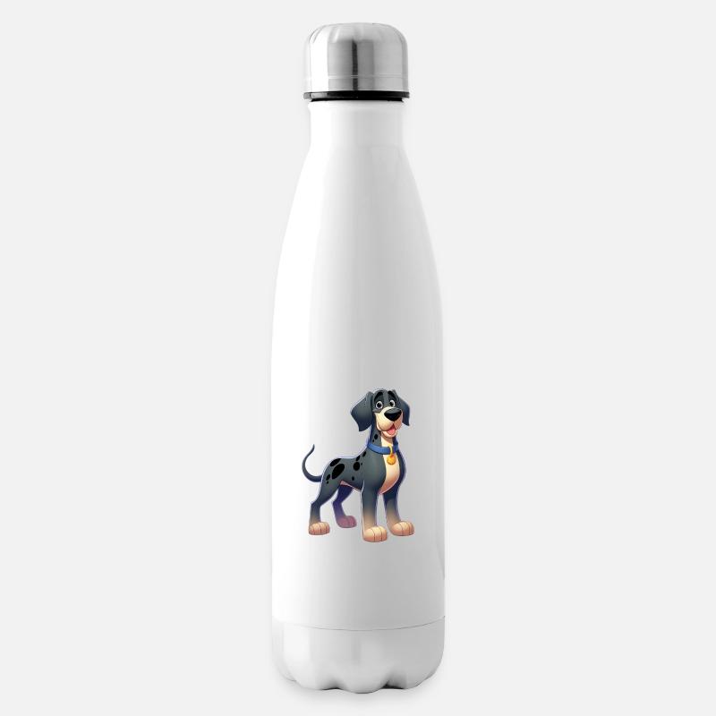 dogue allemand 3 - Bouteille isotherme - blanc