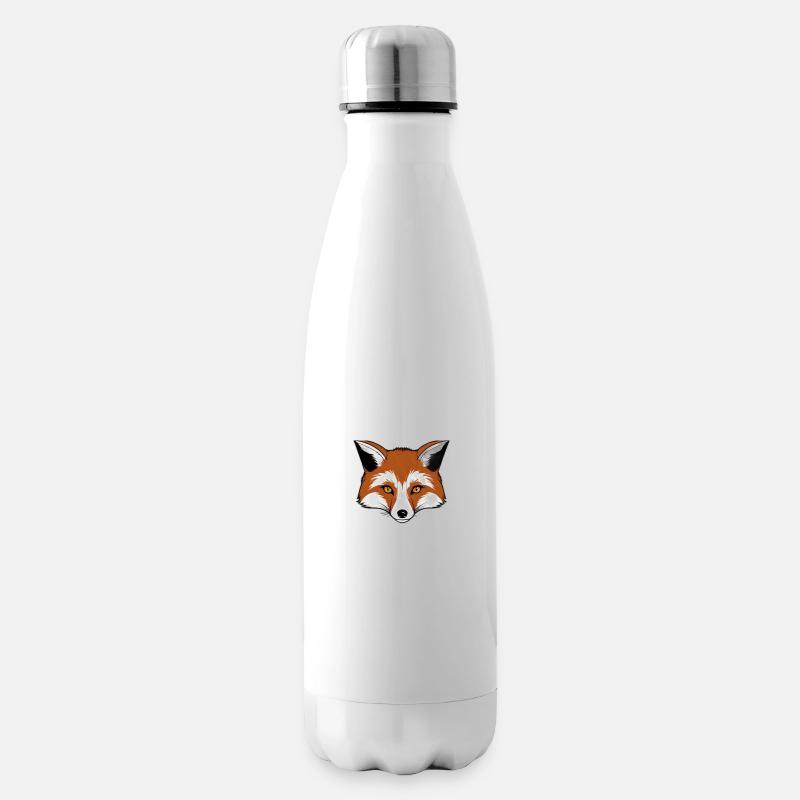 Comic Fuchskopf - Isolierflasche - Weiß