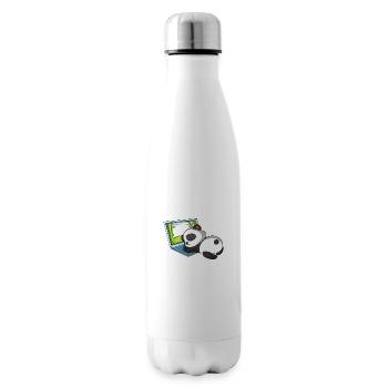 Panda in the home office - Insulated Water Bottle - white - Right
