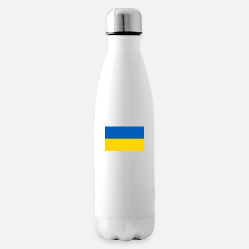 Ukraine Flagge - Isolierflasche - Weiß