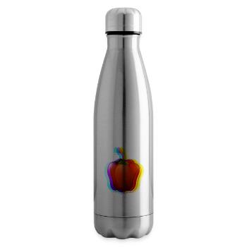 Habanero,chilli, colorful, gradient,shine - Insulated Water Bottle - silver - Right
