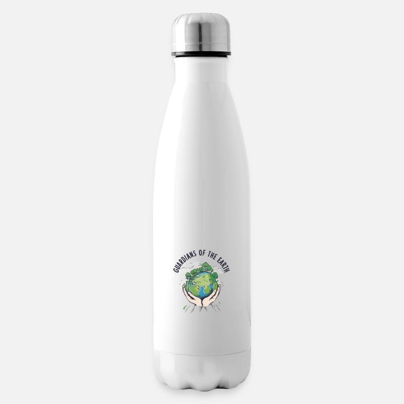 Umweltschutz T-Shirt | Nachhaltige Geschenkidee - Isolierflasche - Weiß