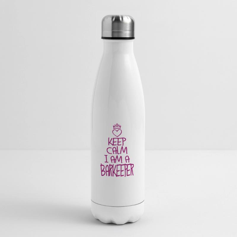 Keep Calm Bartender Cool Bartender Gift Insulated Water Bottle