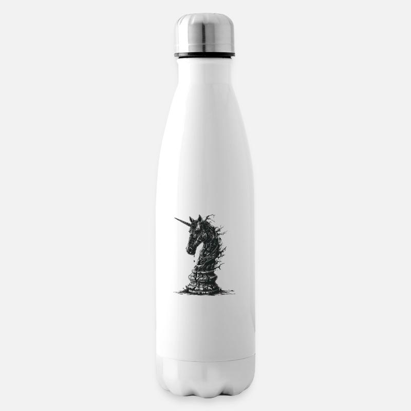 Springer Schach Pferd - Isolierflasche - Weiß