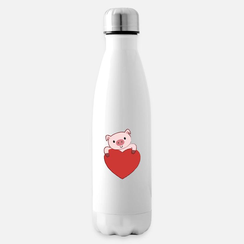 Pig Love - Isolierflasche - Weiß