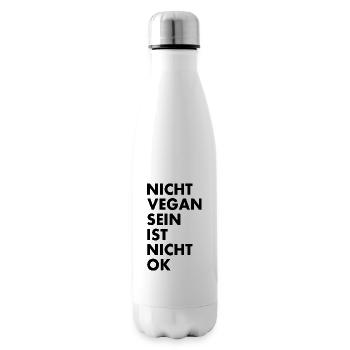 nicht vegan sein ist nicht ok - Isolierflasche - Weiß - Rechts