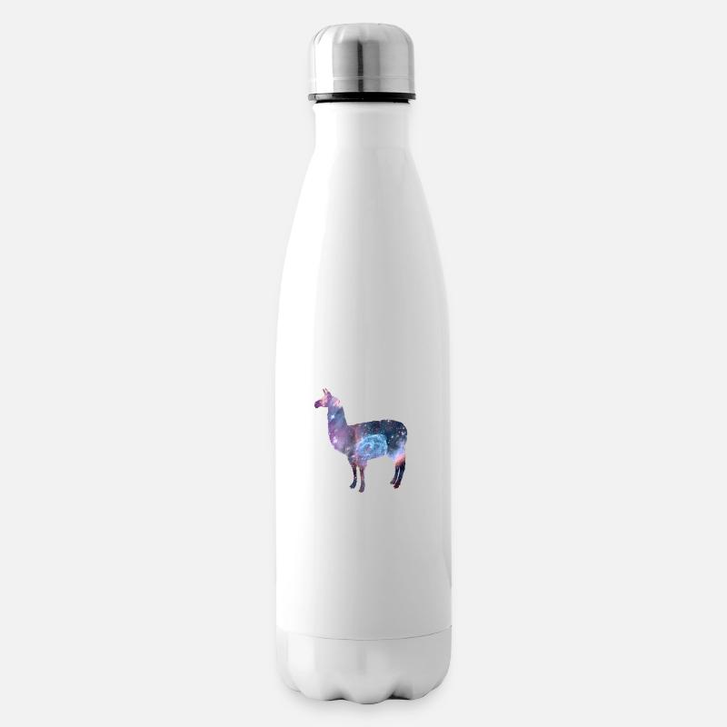 weltall galaxy llama - Isolierflasche - Weiß