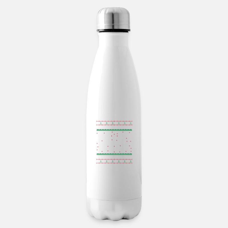 Rendeer Ugly Christmas Sweater Geschenk - Isolierflasche - Weiß
